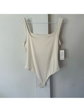 SWS CONTOUR CREAM THONG BODY SUIT SZ LARGE NEW